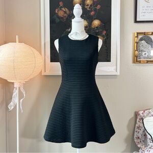 J.O.A. black thick ribbed sleeveless mini dress S